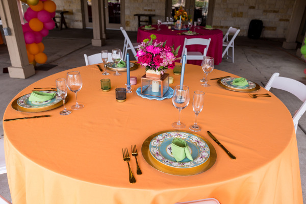 A table prepared for a wedding reception