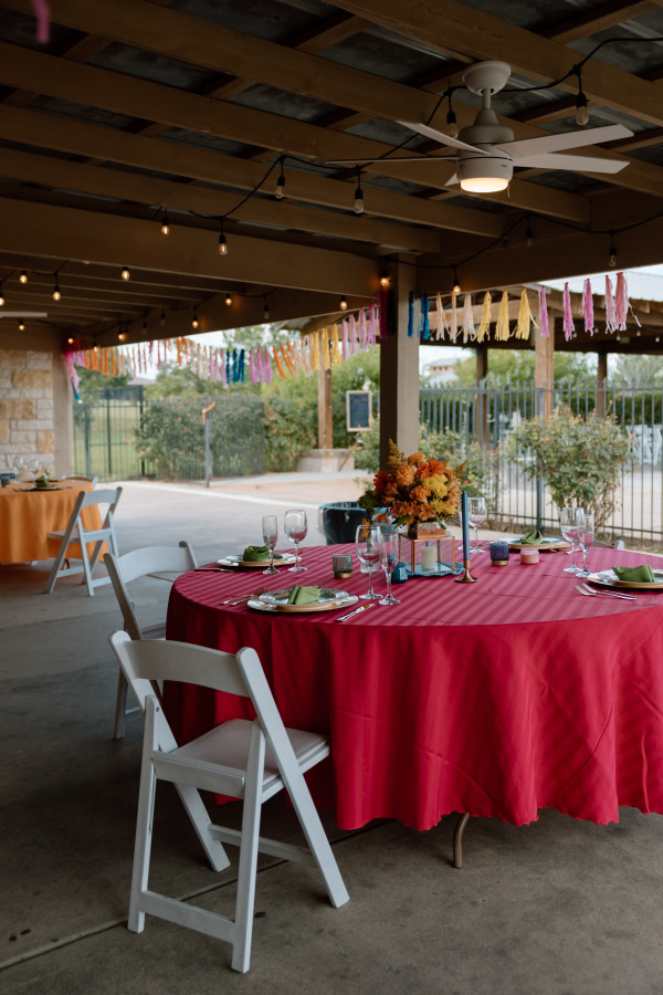 Colorful table decorations